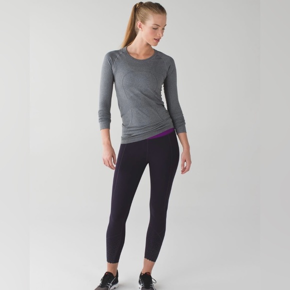 Lululemon tight stuff reflective tight grape black tender violet purple - Picture 6 of 15